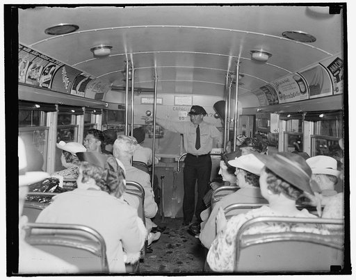 Sightseeing bus. John L. Lewis