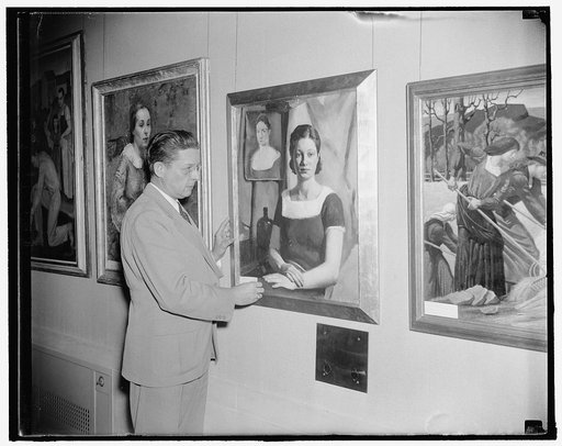 Dr. Walker Greenleaf, Curator of the Department of Interior Art Exhibit