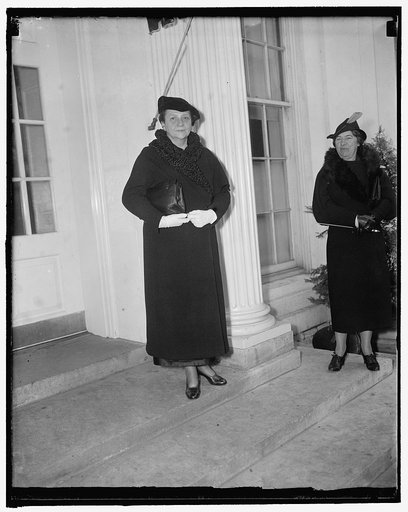 Secretary of Labor. Washington, D.C., Nov. 27. A new snapshot of Secretary of Labor Frances Perkins leaving the White House after a recent conference with President Roosevelt. 11/27/37