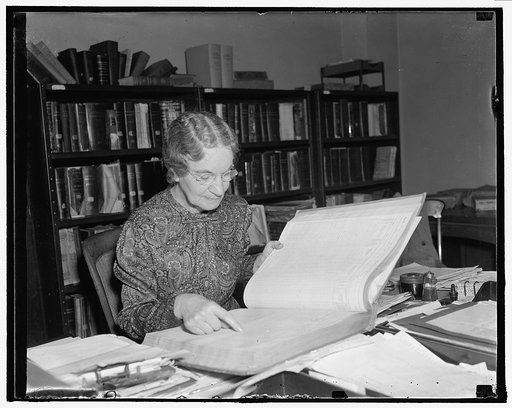 U.S. census expert finds out ages of persons whose births have not been registered. Washington, D.C., Nov. 27. Statistical data might be dry for most persons but Miss Mary C. Oursler, Official Custodian of Census Records, U.S. Census Bureau, finds it the spice of her job. She is an expert at discove