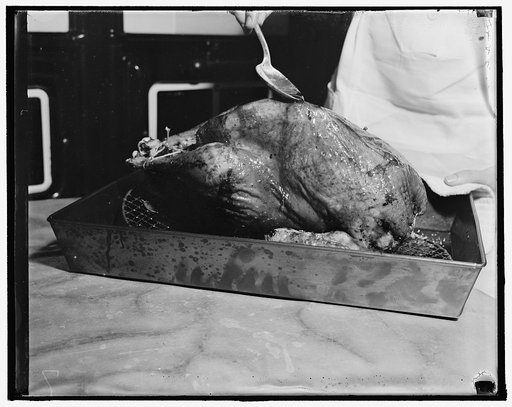 Correct way to bake turkey.] Basting turkey