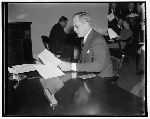 Maritime Commission chairman. Washington, D.C., Dec. 3. Joseph P. Kennedy, Chairman of the U.S. Maritime Commission, as he recently appeared before a Congressional committee. 12/3/37