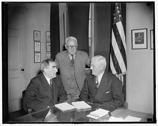 Newly elected heads of Gorgas Memorial Institute. Washington, D.C., Dec. 10. Dr. George Crile, Head of the Cleveland Ohio Clinic, right, was elected President of the Gorgas memorial Institute of Tropical Diseases at Red Cross National Headquarters this morning. With him are Admiral Cary T. Grayson, 