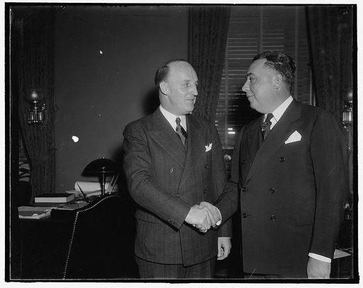 New congressman. Washington, D.C., Jan. 3. Newly elected members of the House of Representatives who were administered the oath of office as the 75th session of Congress convened today. They are, left to right: Rep. Thomas A. Flaherty, Democrat, Mass., succeeding Joseph P. Higgins, and Rep. Gomer Sm
