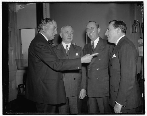 Filibuster against anti-lynching bill. Washington, D.C., Jan. 27. Members of the bloc of Southern Senators who have been filibusting against the anti-lynching bill for the last 20 days and are still going strong, left to right: Senator Tom Connaly, of Texas, Sen. Walter F. George, of Ga.; Sen. Richa