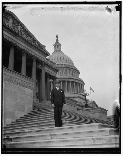 A congressman's day. 11:30 A.M. Rep. Thomas walks to the Capitol for the daily session which usually convenes at 12 o'clock