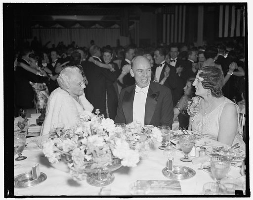 At president's birthday ball. Washington, D.C., Jan. 29. Congressional as well as diplomatic and social leaders joined in making the president's birthday ball a success at the Shoreham Hotel tonight. Here we see, left to right: Mrs. Jacob Leander Loose, Washington social favorite; Rep. Ralph O. Brew