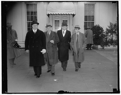 UAWU leaders urge President to appropriate $130,000,000 for Michigan relief. Washington, D.C., Feb. 1. Led by Homer Martin, President, representatives of the United Automobile Workers Union called at the White House today and urged President Roosevelt to appropriate $130,000,000 for Michigan relief 