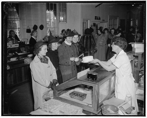 Joy Rathbone, Elmira, NY; Anne Forsythe, Grosse Point, Mich.; Edith Pearson, Wash., D.C.; Margaret Swartzell, Wash., D.C., students of Mt. Vernon Seminary