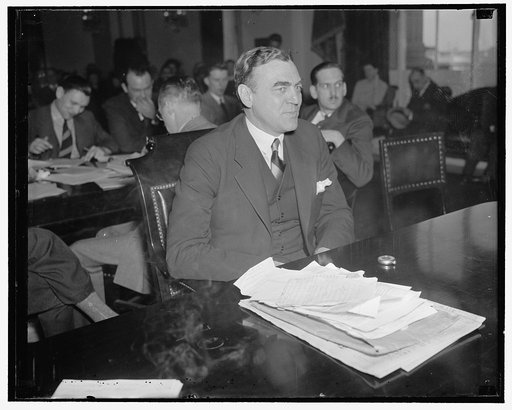 Proposes arm equality for Japan. Washington, D.C., Feb. 24. Testifying before the House Naval Affairs Committee today, Rep. Ham Fish, R. of New York, saw no reason why Japan should not be given equality in Naval Armament with U.S., testifying in opposition to Presidents Roosevelt's $800,000,000 nava