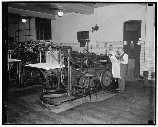 Govt. Printing Office, B.E. Burr, Sup't of Press work. 30 years with Gov. Printing Office