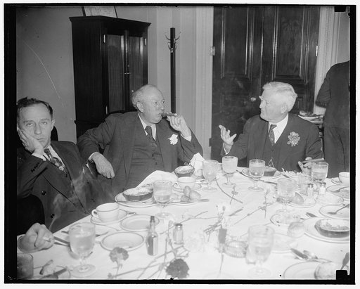 Mississippi Solon. Washington, D.C., March 9. Pat Harrison, senior United States Senator, Mississippi, from a recent snapshot made in the senate restaurant, 3/9/38