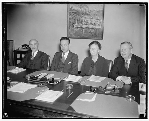 George Bigge, Altmyer, May Dewson, Frank Bane (sect?)