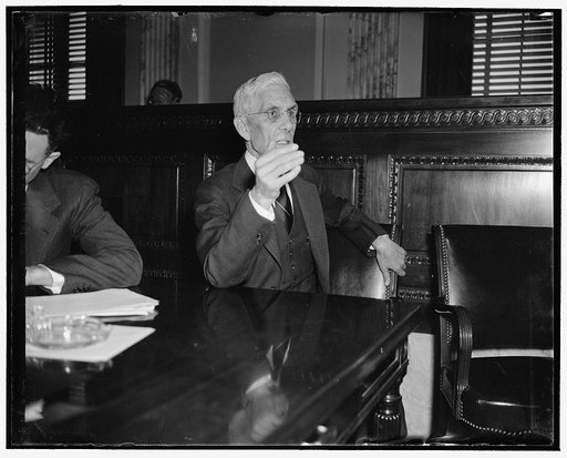 Townsend faces senate committee again. Washington, D.C., March 19. Dr. Francis E. Townsend made a brief appearance before the Senate Unemployment Committee today and argued that his old age pension plan would do away with unemployment. He filed with the Committee a statement explaining the plan of a