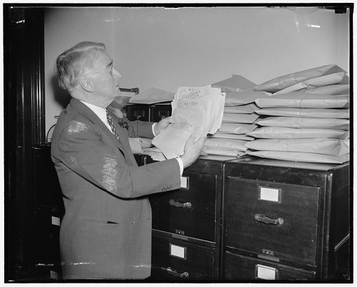 New York Senator reads telegraphic protests against Government Reorganization Bill. Washington, D.C., March 28. The office of Senator Royal S. Copeland, democrat of New York, was virtually flooded today with telegraphic protests against the Government Reorganization Bill which seemed certain to pass