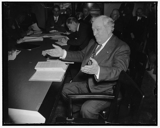 "End jealousies." Washington, D.C., April 6. Jealousies between various governmental agencies would cease if congress would immediately enact legislation to regulate air commerce, Senator Pat McCaran, of Nevada, today told the Senate Interstate Commerce Subcommittee, 4/6/38