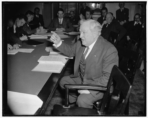 "End jealousies." Washington, D.C., April 6. Jealousies between various governmental agencies would cease if congress would immediately enact legislation to regulate air commerce, Senator Pat McCaran, of Nevada, today told the Senate Interstate Commerce Subcommittee, 4/6/38