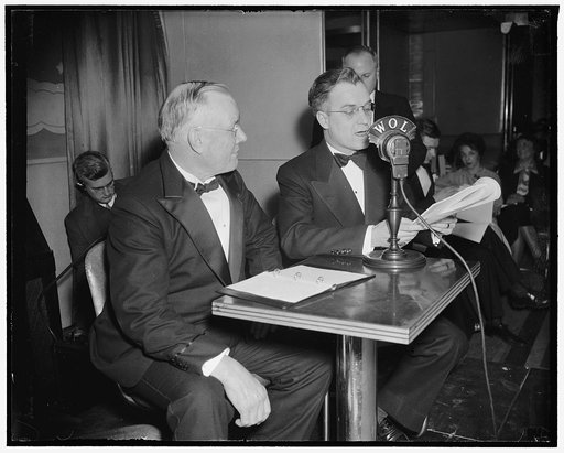 Labor broadcast for Chester Wright. Wm. Green & Rep. Robert Ramspeck at mikes, Federal Labor Radio Show