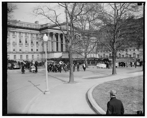 Silk parade. Center Jap. silk boycotts, 1/30/38