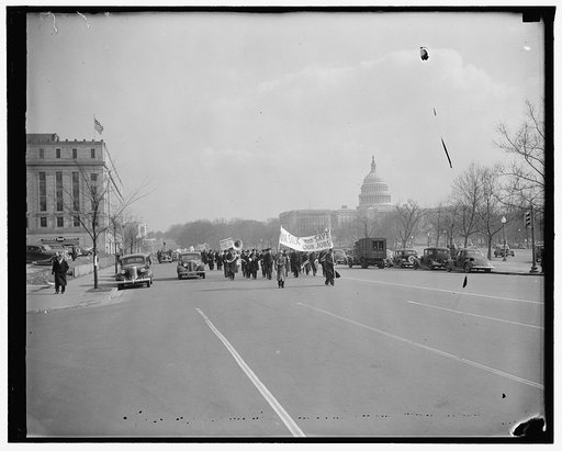 Silk parade. Center Jap. silk boycotts, 1/30/38