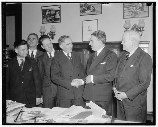 Nat'l Assn. of Post Masters with Senator O'Mahoney of Wyo., Jan 14, 1938