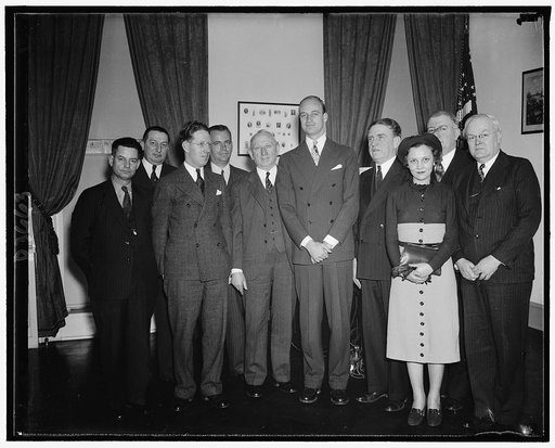 Nat'l Assn. of Post Masters with James Roosevelt, Jan. 1938
