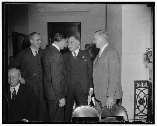 Officials at opening of Federal Reserve Bldg., 10/15/37