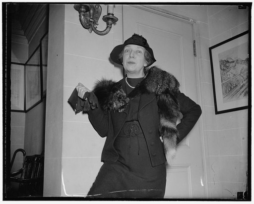 Princess Alice. Washington, D.C., April 7. Mrs. Alice Roosevelt Longworth, from a new informal photograph made a few days ago, 4/7/38