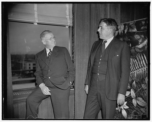 Sec. of the Interior Harold Ickes, Chief of Publicity, Michael Straus