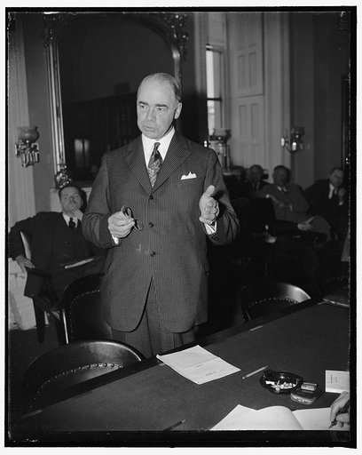 Oil executive predicts suffocated marketing competition if Gillette bill is passed. Washington, D.C., April 21. Testifying before the Senate Judiciary Committee today, J. Howard Pew, President of the Sun Oil Co., declared that passage of the Gillette Bill prohibiting marketing of petroleum products 