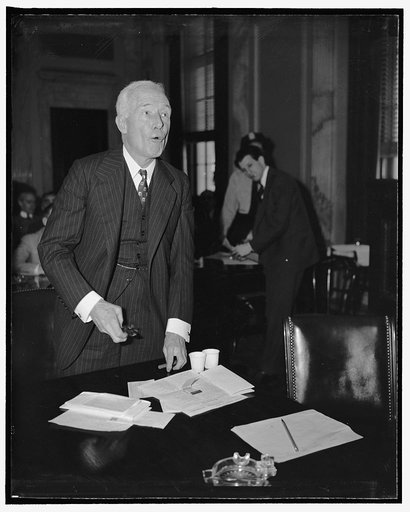 Sumner Gerard at lobbyist committee hearings. Officer of National Committee to uphold constitutional government, 4/20/38