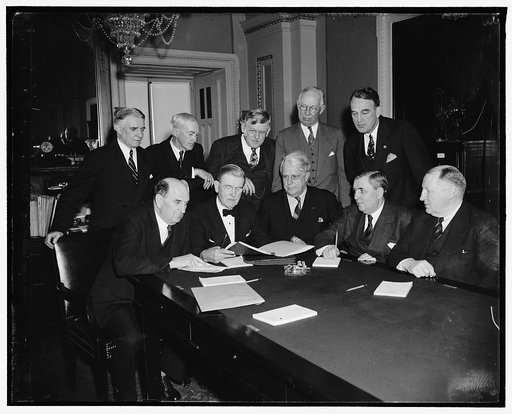 TVA congressional investigators hold first meeting. Washington, D.C., April 27. With their membership now complete, The Joint Congressional Committee to investigate the Tennessee Valley Authority met today for the first time. They laid plans to round up their staff of lawyers, investigators, and cle