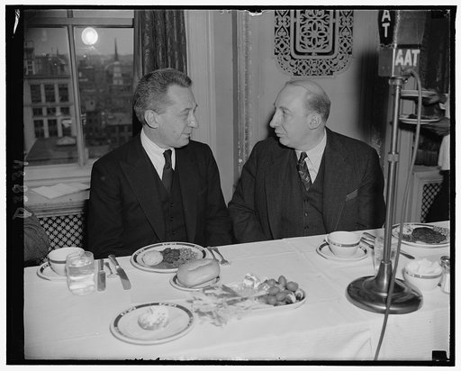 Alexander Kerensky (left) & Harold Brayman at Press Club