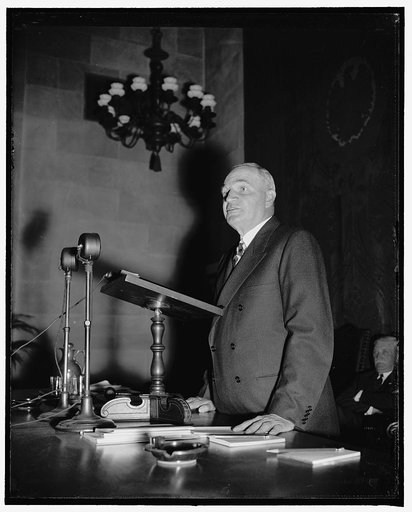 "Something for Nothing" want of public. Washington, D.C., May 4. Speaking before the 26th Annual Meeting of the United States Chamber of Commerce today, John J. Pelley, President of the American Association of Railroads, declared the plight of the carriers is traceable to public demand for "somethin