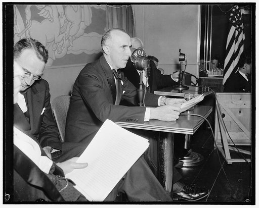 George J. Richardson, Secretary Treasurer, International Association of Fire Fighters, 4/27/38. Cavalcade of Labor Broadcast