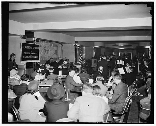 Scene at "Cavalcade of Labor" Broadcast, 4/27/38