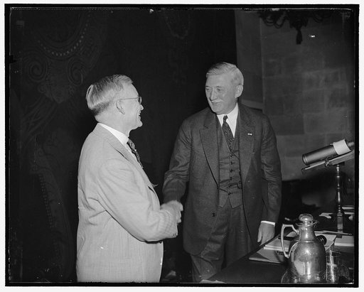 Prexy of General Motors. Washington, D.C., May 12. A recent informal snapshot of William S. Knudsen, President of General Motors, 5/12/38
