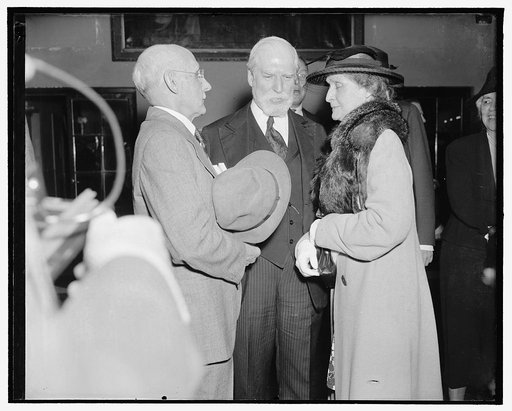 Chief Justice Hughes renews acquaintance with Colgate classmate of '76. Washington, D.C., May 12. Shortly after addressing The State Delegates of the American Bar Association meeting today at the Mayflower Hotel, Chief Justice Charles Evans Hughes was greeted by Edward F. Waite of Minnesota, a class