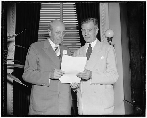 Rep. A. Willis Robertson, D. of VA. (right) & Atty. Gen. Cummings