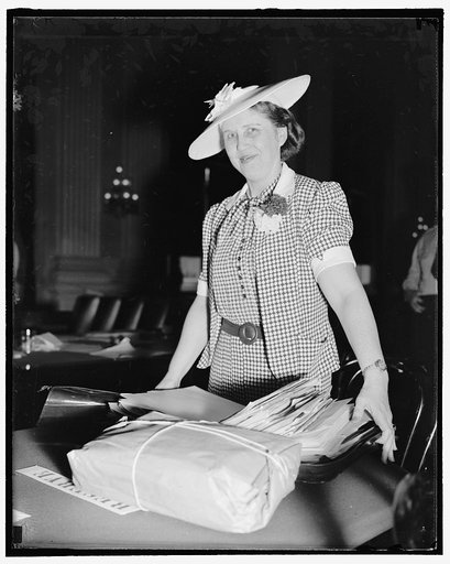 Mystery witness before Dies Un-American Committee today. Washington, D.C., Aug. 18. The mystery witness presenting charges against Harry Bridges to the House Committee on Un-American activities was identified today as Margaret A. Kerr, spokesman for the Los Angeles Better American Federation, she is