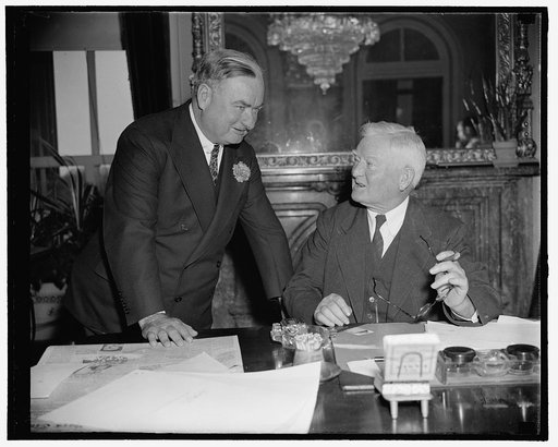 Joe Keenan, Asst. Atty Gen. with Vice Pres. Garner. Ed Jamison, 6/38