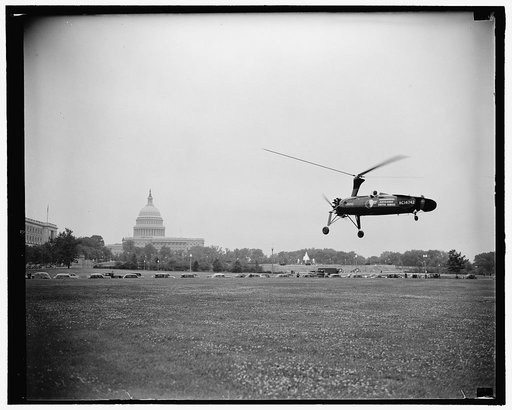 Shuttle mail delivery demonstrated. Washington, D.C., May 19. The feasibility of a shuttle airmail service was demonstrated here today as part of National Airmail Week when an autogyro, piloted by John Miller, landed on the city postoffice grounds with a cargo of mail from the branch postoffice at W