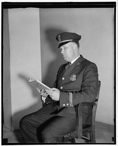White House cop admitted to U.S. Court practice. Washington, D.C., Oct. 12. Ira Lee Law, an arm of the law at the White House, that is a member of the White House police force, was sworn in yesterday as an attorney at law. Ordinarily one of the more modest members of the force. he has worn the unifo