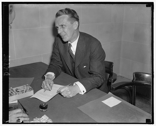 Wesley A. Sturgis, Exec. Director of the Distilled Spirits Institute, Oct. 25, 1938