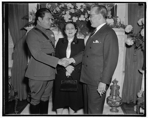 The Cuban Dictator and the Mrs. Washington, D.C., Nov. 10. Col. Fulgencio Batista, the Cuban Army Sergeant who rose to the Dictatorship of Cuba, arrived in Washington today for a round of military reviews and dinners of state which will screen some fine international conversations, the visit has a h