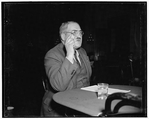 VFW National Committee testifies before Dies Committee. Washington, D.C., Dec. 8. Appearing before the House Committee Investigating Un-American Activities, Eugene I. Van Antwerp, National Commander of the Veterans of Foreign Wars, today advocated enforced state and federal registration of all organ