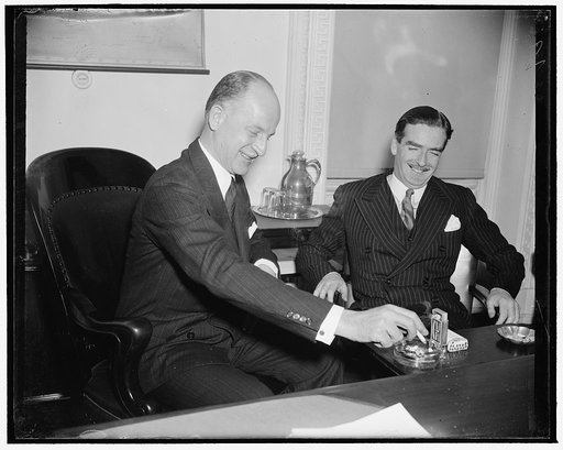 Eden calls on acting Secretary of State. Washington, D.C., Dec. 13. Anthony Eden, former British Foreign Secretary, was in rare humor as he called on acting Secretary of State Sumner Welles today at the State Department. Later Secretary Welles accompanied Eden to the White House where he paid his re