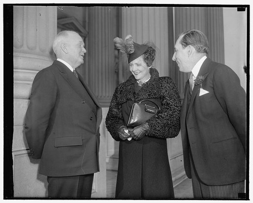 Sen. & Mrs. Claude Pepper & Bert Fish, 1/3/39