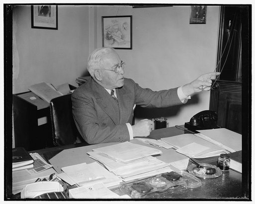 Illinois Solon. Washington, D.C., Jan. 9. This new informal photograph of Rep. Adolph J. Sabath, Democrat of Illinois, was made at his office a few days ago, 1/9/39