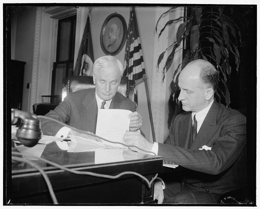 Hull receives report from Under Secretary upon return to Washington. Washington, D.C., Jan. 10. Secretary of State Cordell Hull returned to his desk in the State Department today and called in Under Secretary Sumner Welles to find out what had happened during his trip to Lima, 1/10/39